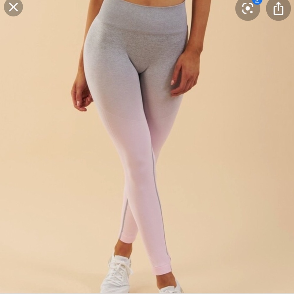 Gymshark pink and grey ombré leggings